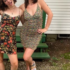 Urban Outfitters Floral Strapless Mini Dress